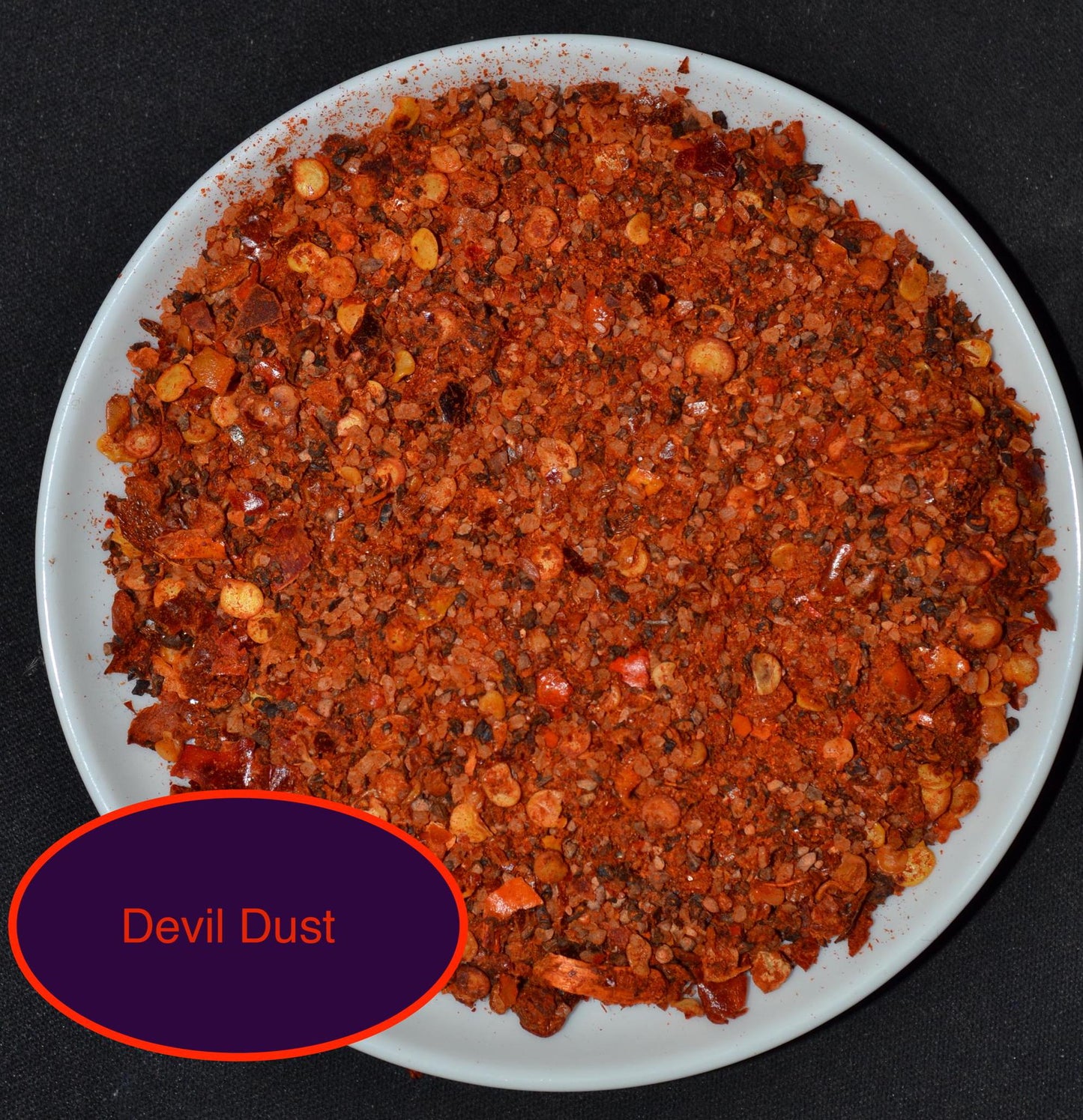 Devil Dust Hot Pepper Blend Lg 16 oz shakers jar. Net 8oz (227g)