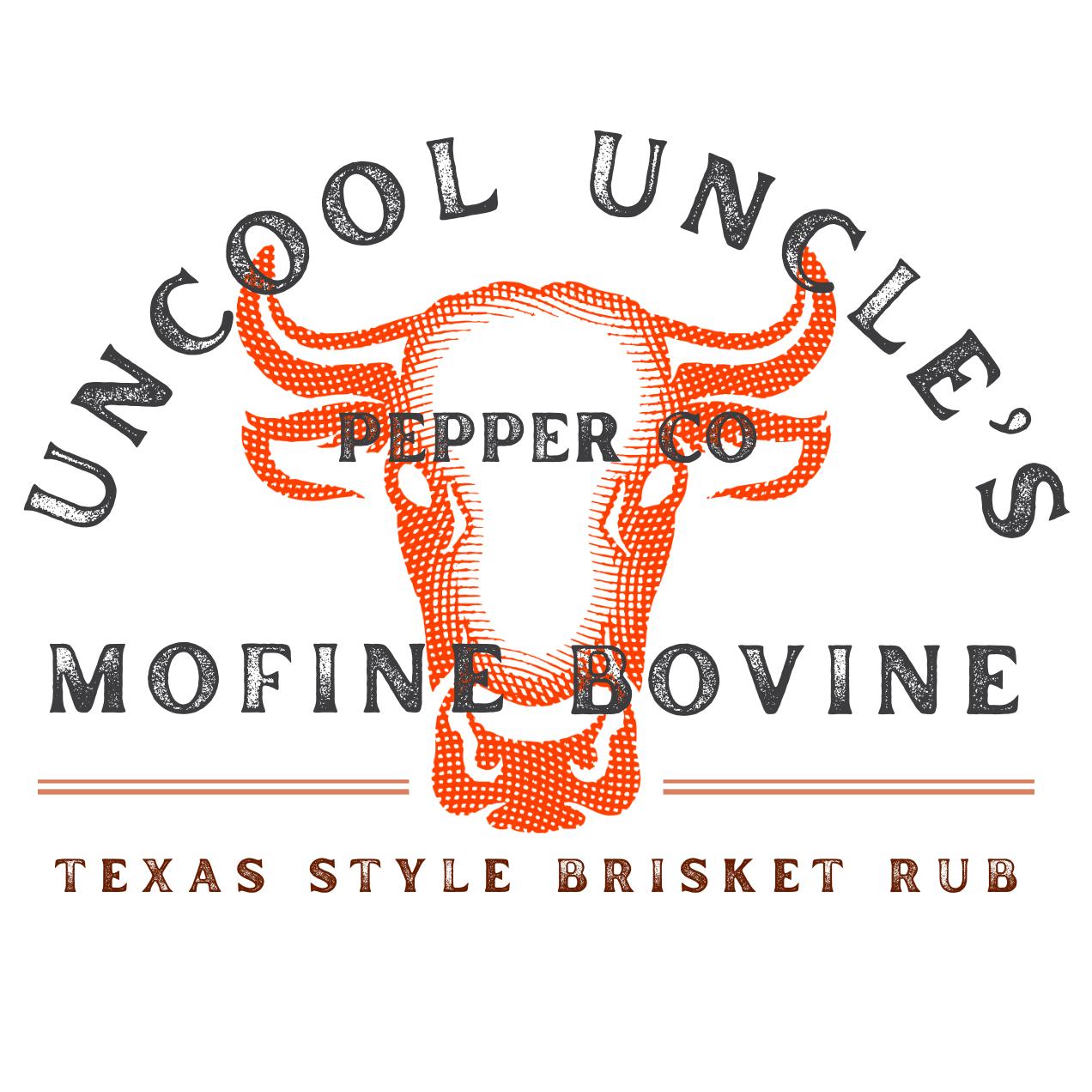 Mofine Bovine- Texas-style Brisket Rub. 16oz Shaker Jar. Native Texan Made. Net 9.5OZ (270 g)