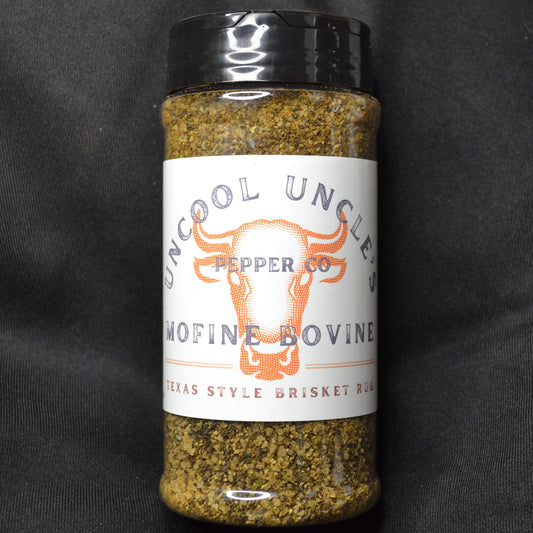 Mofine Bovine- Texas-style Brisket Rub. 16oz Shaker Jar. Native Texan Made. Net 9.5OZ (270 g)