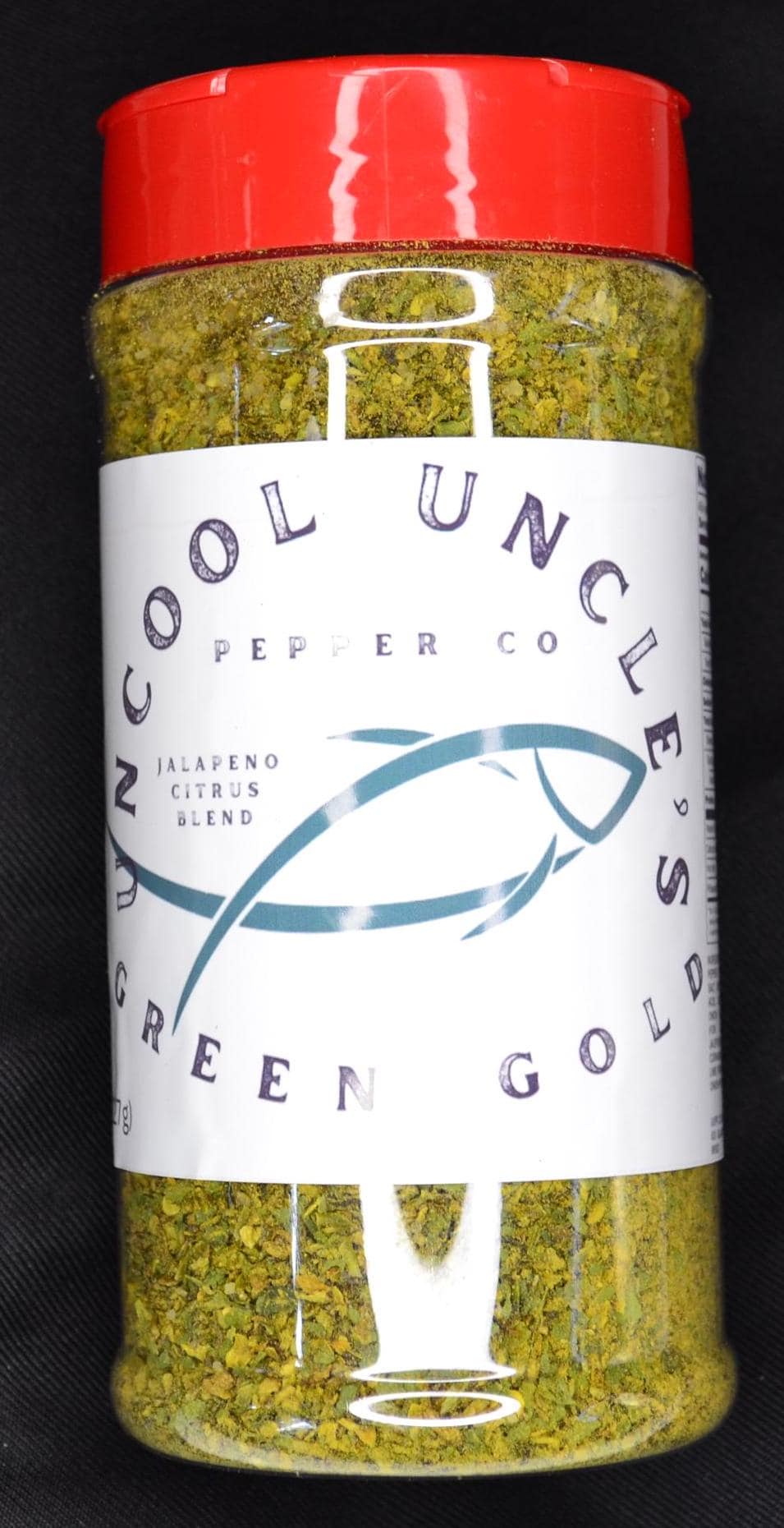 Green Gold- Jalapeno Citrus Blend. Lg 16 oz shaker jar. net 8oz (227g)