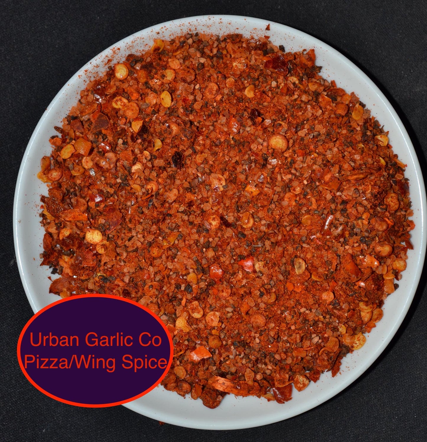 Urban Garlic Co. Pizza and Wing Pepper. Take it to the streets! Extra Value 16oz Shaker Jar. Net 8 oz (227g)